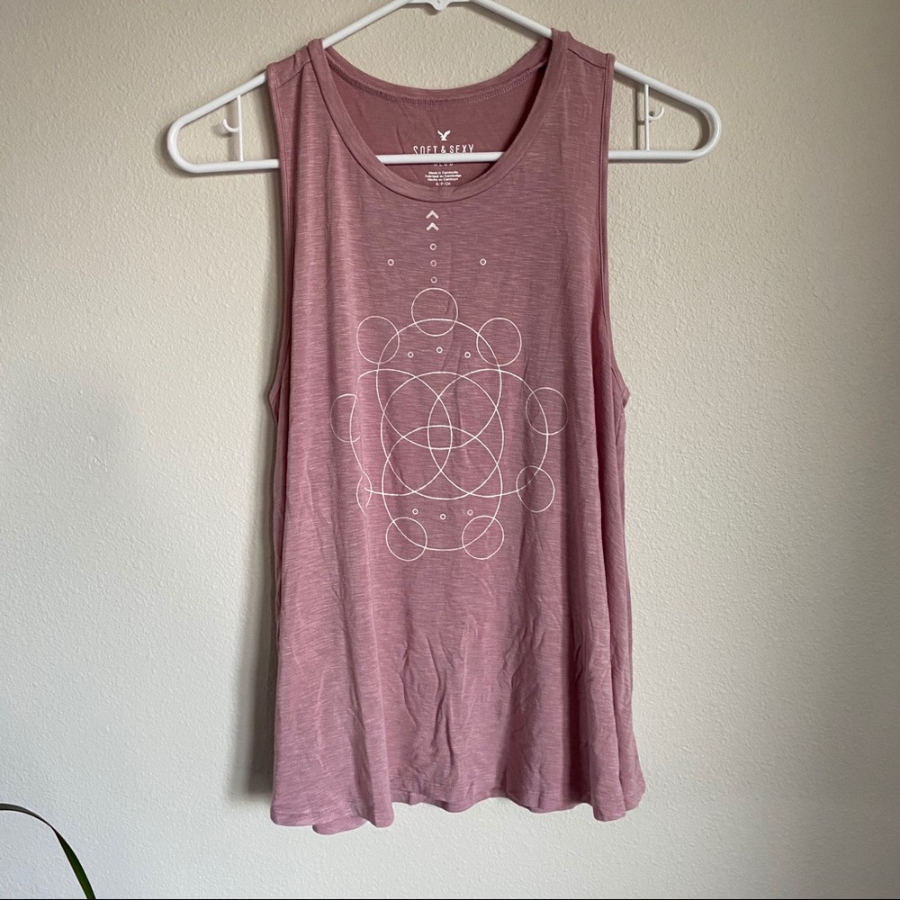 American Eagle Pink Tank Top Small